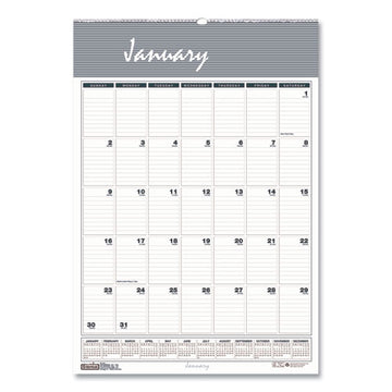 House of Doolittle™ Bar Harbor Recycled Wirebound Monthly Wall Calendar, 15.5 X 22, White-blue-gray Sheets, 12-month (jan-dec): 2022 freeshipping - TVN Wholesale